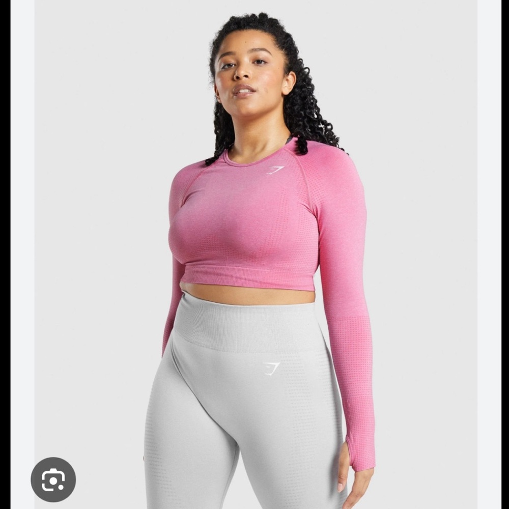 Gym Shark Vital Seamless 2.0 Long Sleeve Cropped Shirt